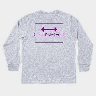 Con-Go Logo Purple Kids Long Sleeve T-Shirt